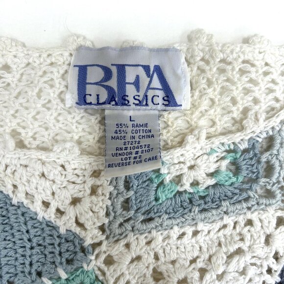 Vintage BEA CLASSICS Crochet Sweater Size L - Picture 10 of 12